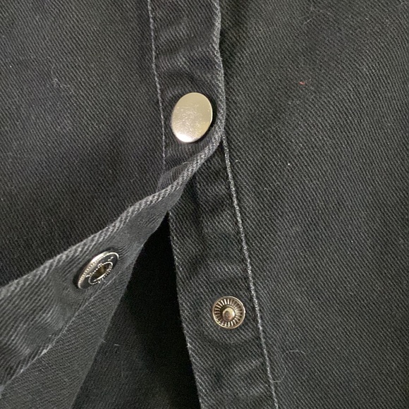 Urban Outfitters BDG Denim Black Button Mini Skirt - Picture 3 of 6